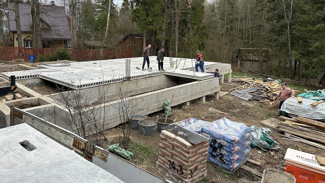 Свайно-ростверковый фундамент для дома из OSB-плит