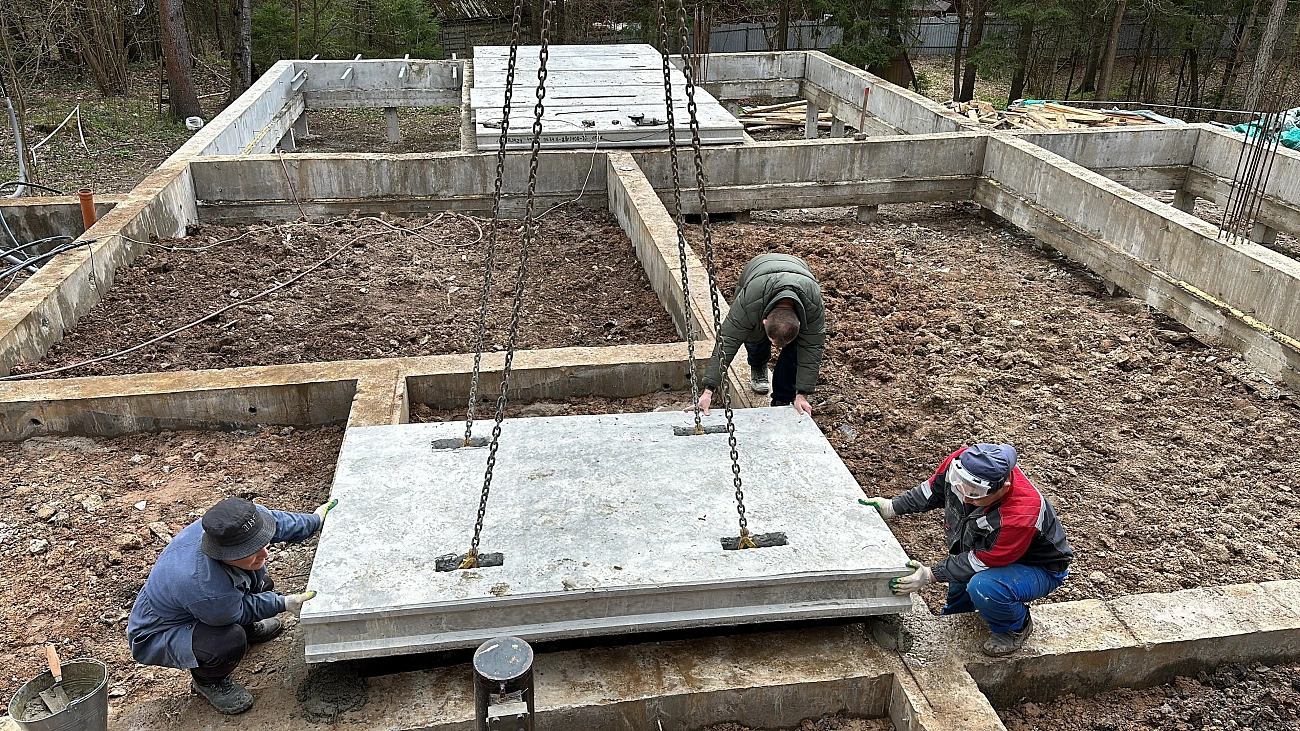 Свайно-ростверковый фундамент для дома из OSB-плит